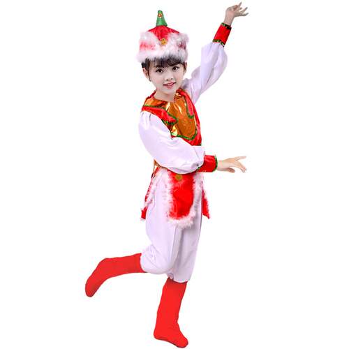 正品一儿蒙古舞蹈演出服少数民童族表演六服筷子服马舞蹄哒哒蒙族