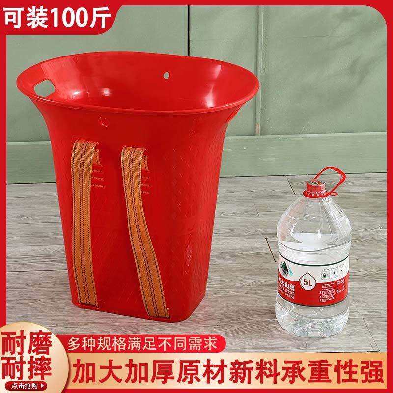 买菜农村竹编不漏水加厚家用超大农用赶集塑料大号仿熟胶背筐背篓