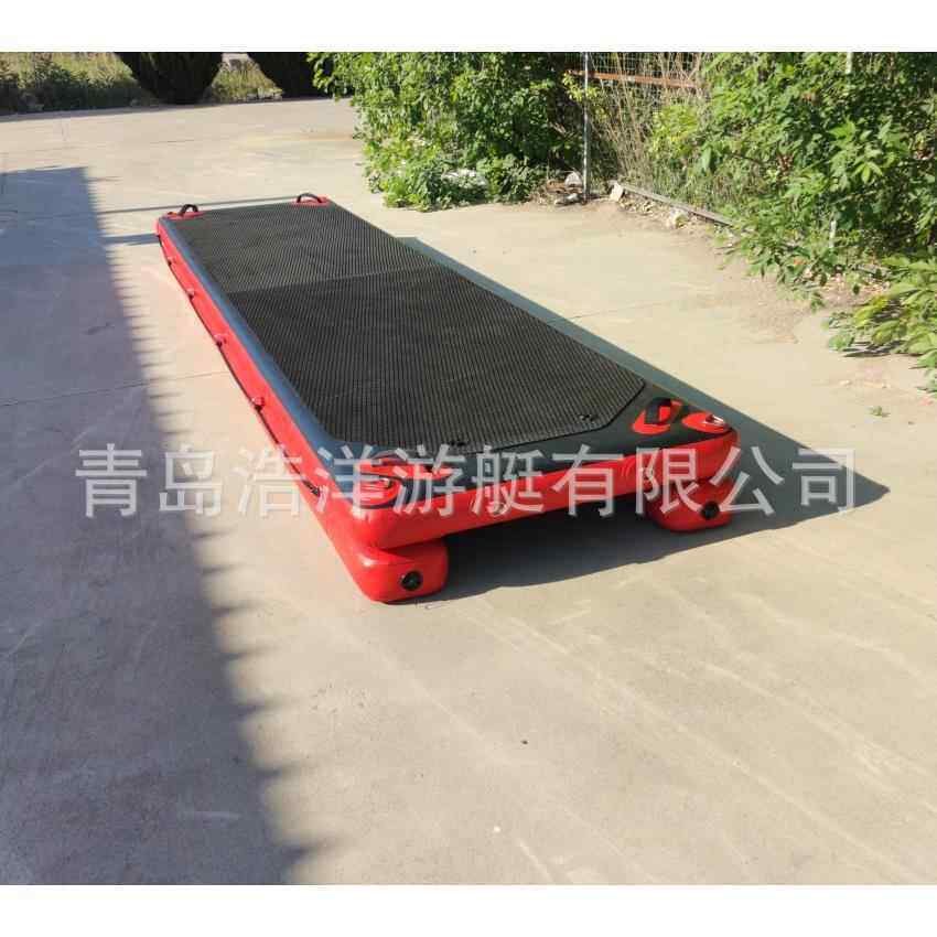 可站立充气水上救援平台充气水上漂浮平台漂流船