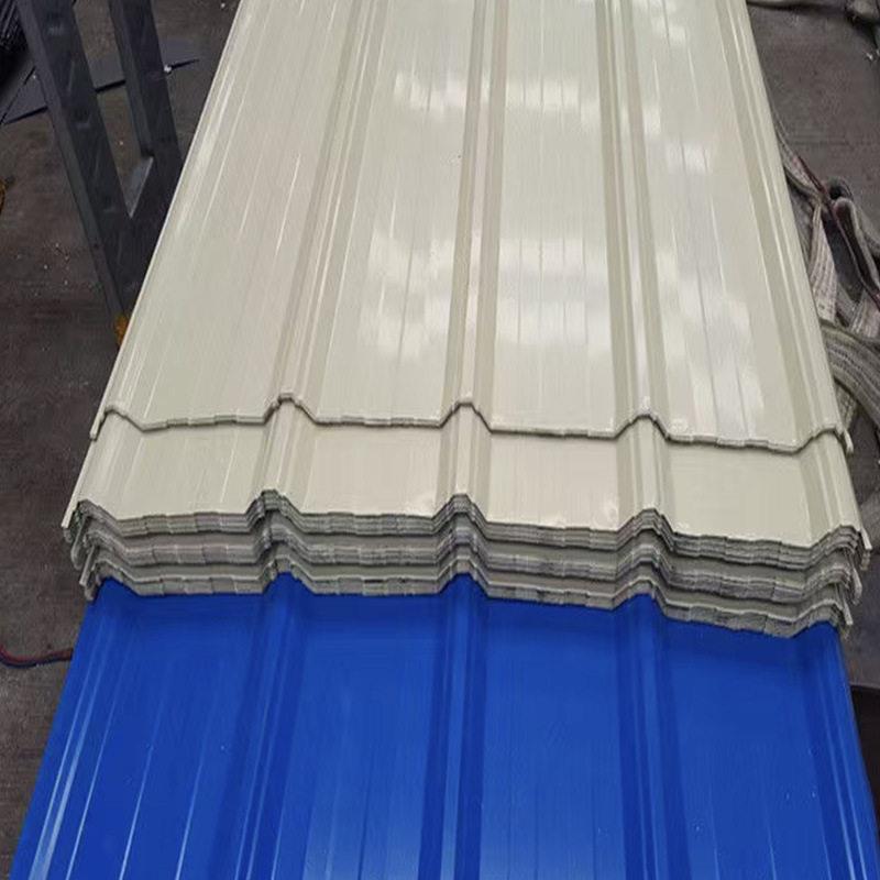 厂家蓝色PVC塑料瓦片屋顶建筑用胶瓦屋面波浪瓦可定制塑胶瓦