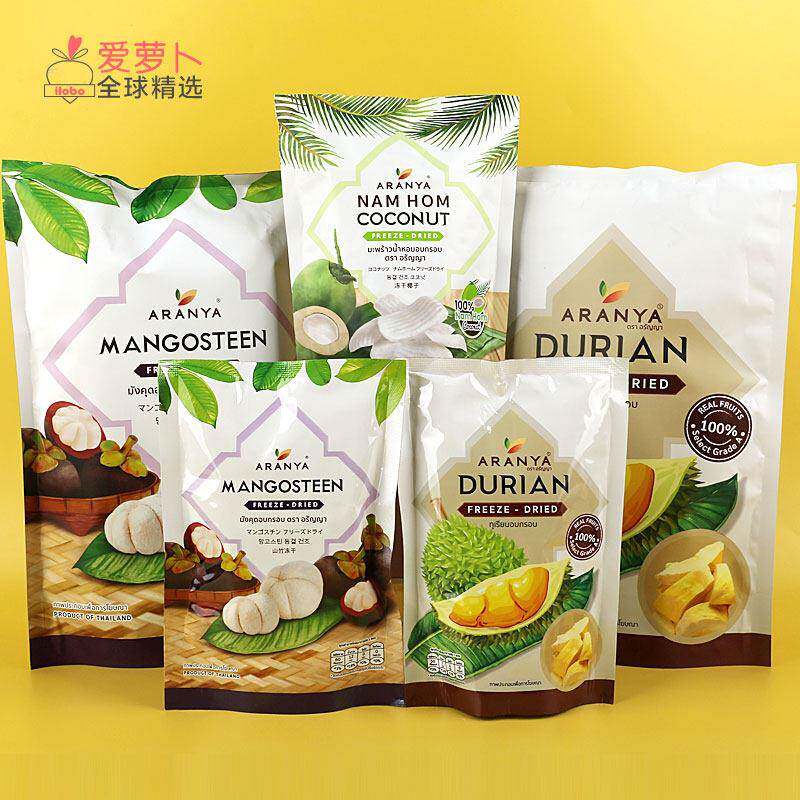 泰国ARANYA芒果干芒果糖冻干山竹榴莲椰子芒果糯米饭椰奶干