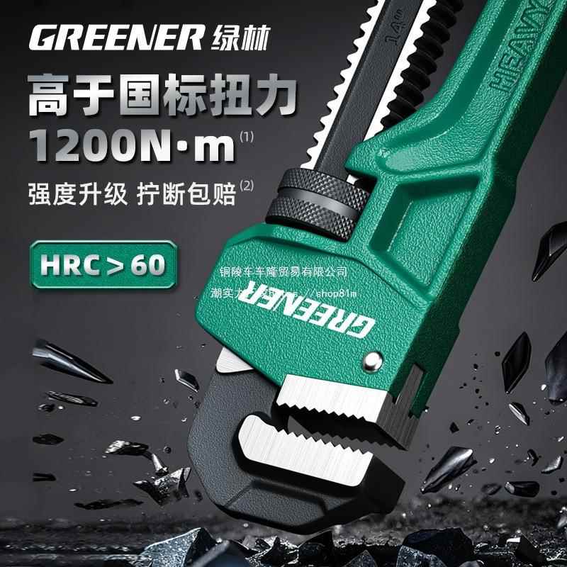 绿林钳管钳扳手管子钳喉钳工业级水管子家用管钳丝能多功987万用