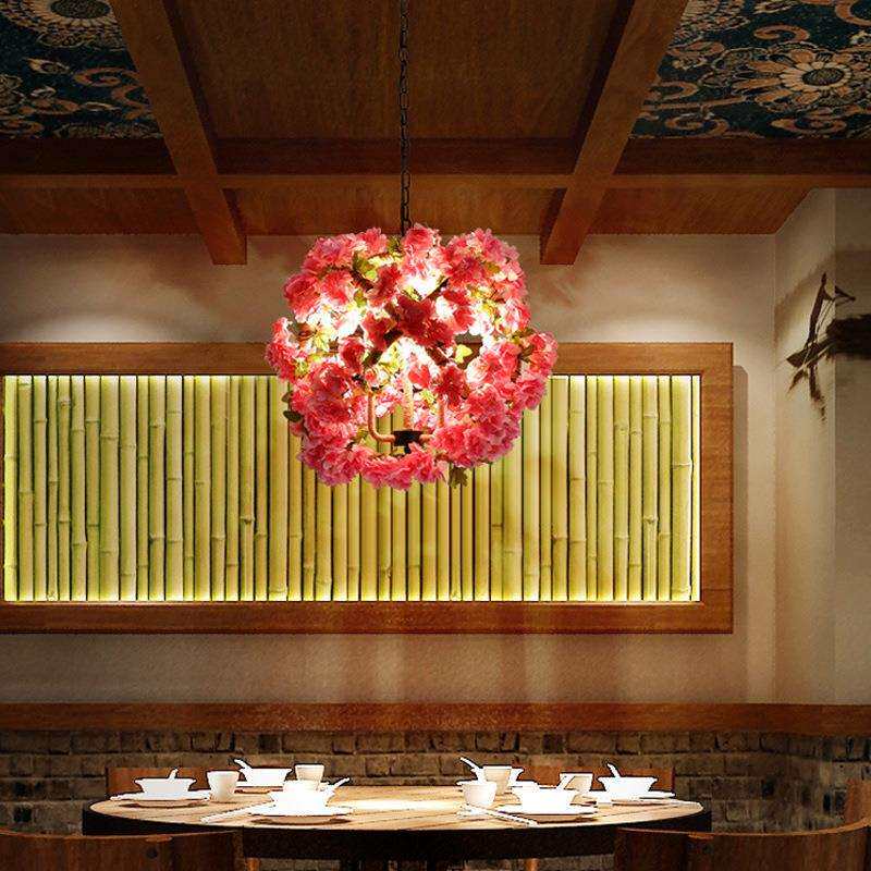 复古麻绳吊灯个性酒吧餐厅植物吊灯花店装饰灯工业风绿植吊灯