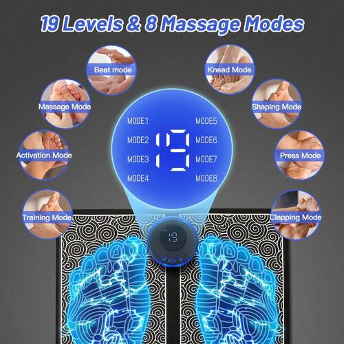 Electric Foot Massager Pad Electrostimulator Massage Mat EMS