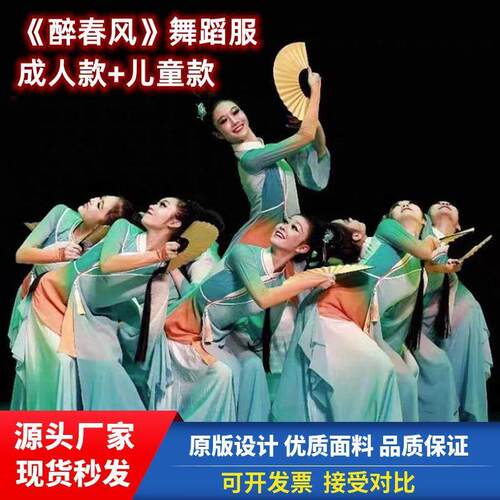 醉春风舞蹈服儿童演出服女童古典舞表演飘逸中国风女扇子广场舞服