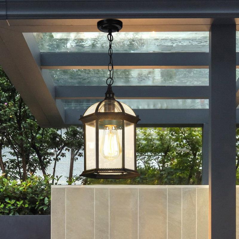 玻璃阳光房专用吸顶灯户外雨棚顶灯简约室外车棚庭院照明LED