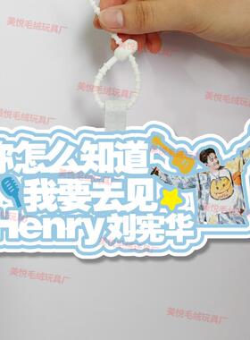 你怎么知道我要去看刘宪华演唱会不织布挂件定制应援背包挂饰书包