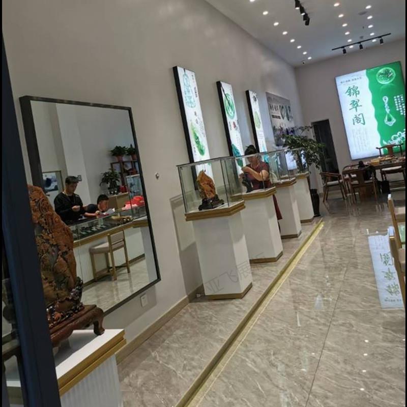 珠宝首饰展示柜橱窗样品柜博物馆陈列柜玻璃柜台玉器古玩古董展览