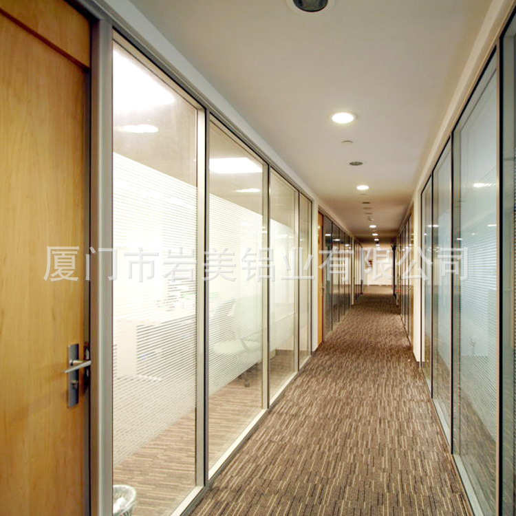 厂家大量供应销售 双玻璃百叶玻璃隔断 内置百叶玻璃隔断屏风