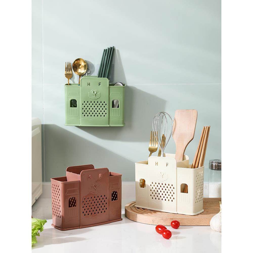 家用免打孔筷子篓筷子筒厨房塑料创意沥水餐具收纳盒筷子盒筷子笼,餐饮具,餐具笼/架,淘宝优惠券,粉丝福利购,淘宝优惠卷