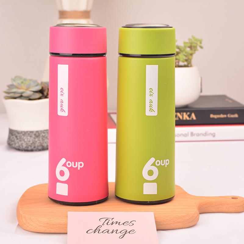 包邮创意塑料双层商务玻璃水杯带盖大容量运动高级感随手杯小礼品