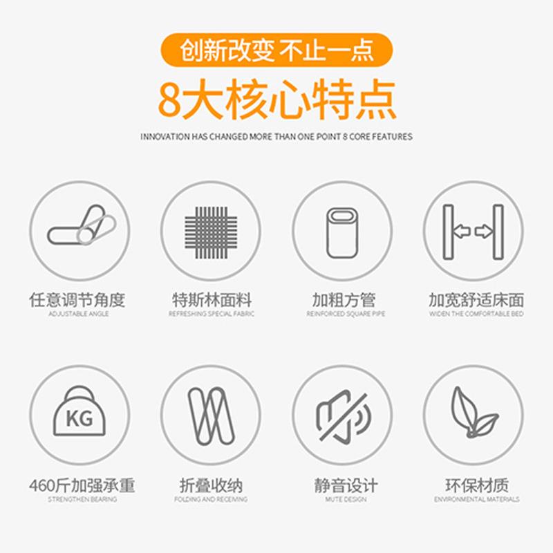淳泰午休椅拉夫马方管阳台户外锁扣调节特斯林重力折叠椅躺休闲椅