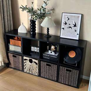 钢制格子柜加厚自由组合书柜中古风落地收纳柜家用客厅多层储物柜