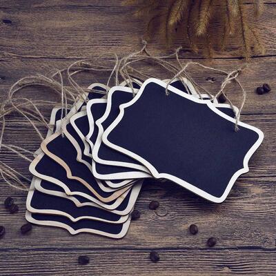 12 Pcs Memo Message Sign Double-Sided Mini Chalkboard