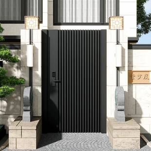 铝合金别墅庭院门院子栅栏花园门不锈钢铁艺门单双开 关子母户外