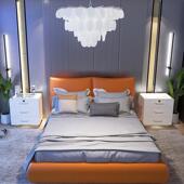 红功能免经济型小型智安装 轻功能床头经济能无12网线床头柜多现代