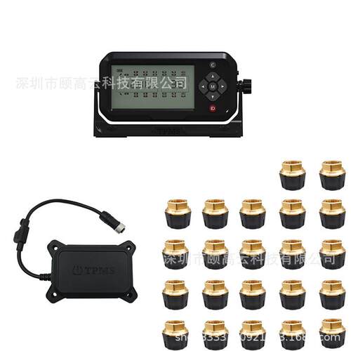 22轮工程车/卡车外置式OTR胎压监测系统TPMS支持自动换挂