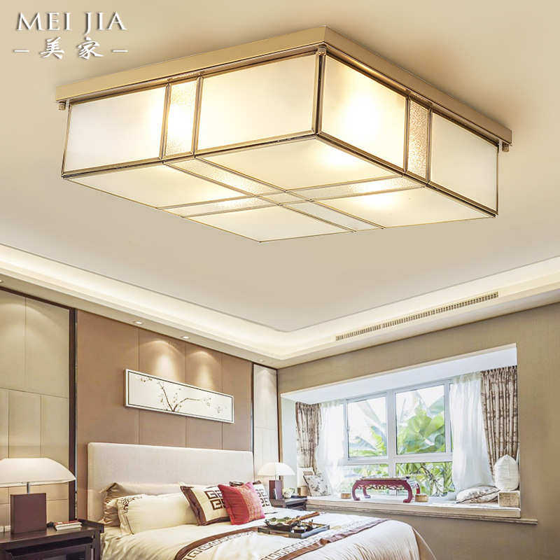 中式卧室吸顶灯全铜餐厅过道阳台楼梯吸顶灯简约大气客房书房灯具,家装灯饰光源,智能吸顶灯,淘宝优惠券,粉丝福利购,淘宝优惠卷