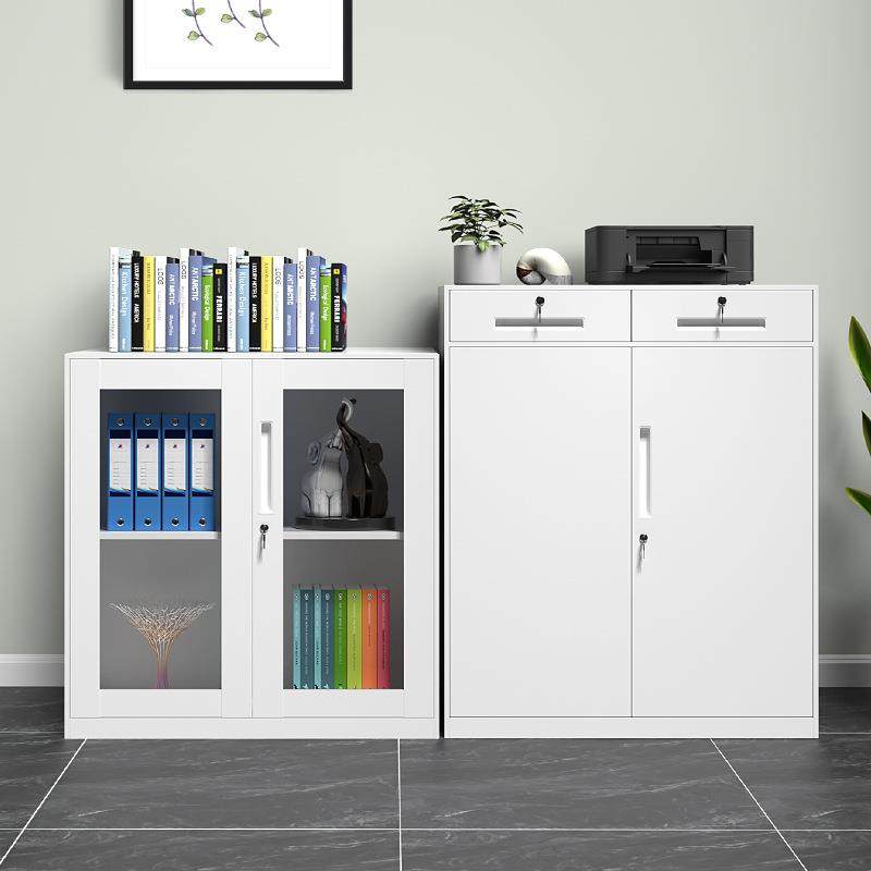 料办公室桌下矮SH112柜带锁带抽屉钢制文铁件资柜收柜纳皮移动储