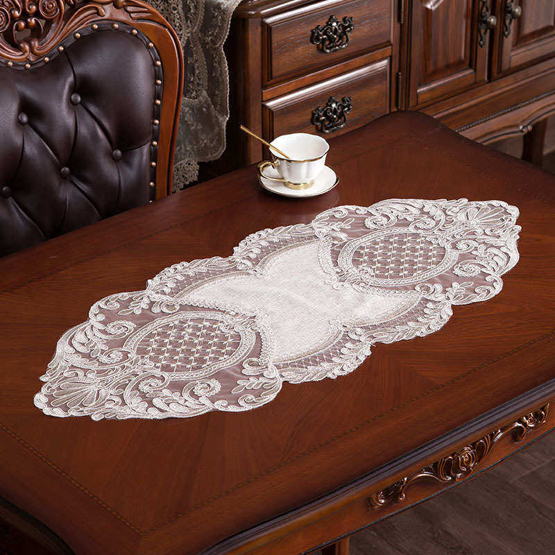 欧式桌布茶几垫餐边柜电视柜盖巾鞋柜盖布蕾丝桌旗桌垫长条装饰巾