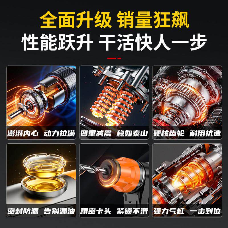 创一电具锤大率功电镐工业电电锤打混凝土三用多功能电锺动工冲击