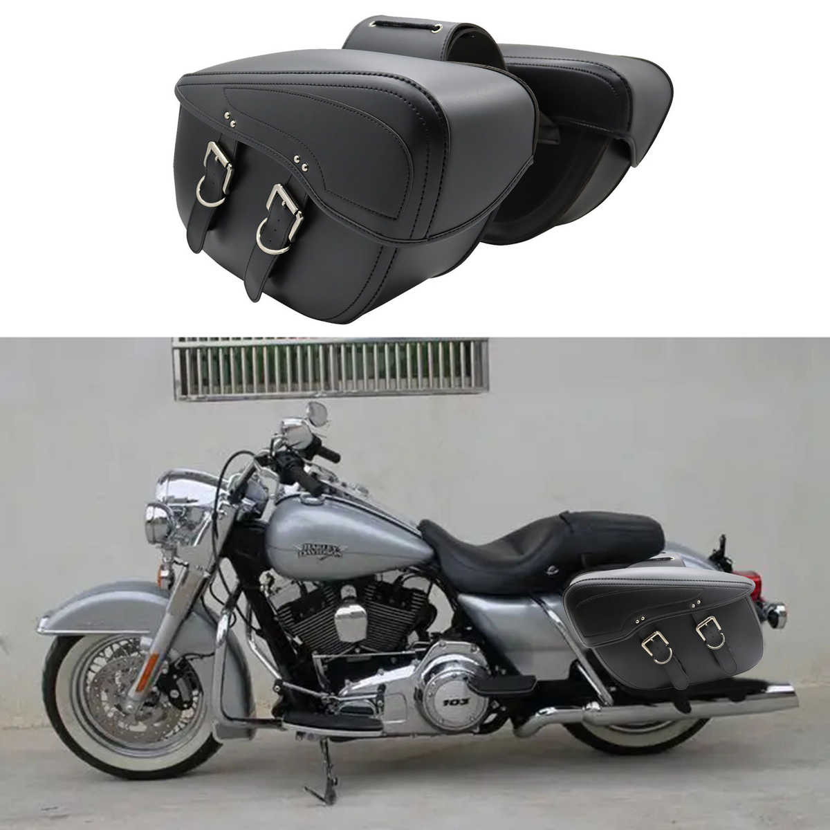 摩托车电动车改装复古通用型边包边箱马鞍包侧边包防水大号挂包