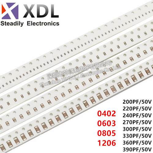 0603 0805 1206贴片陶瓷电容50V 200P 220/240/270/300/330/390PF