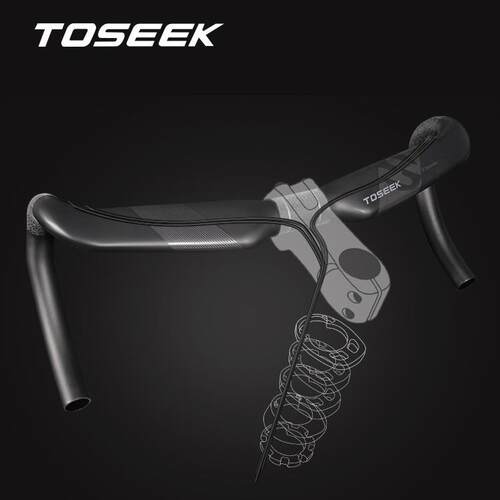 TR5000竞赛级公路车碳纤维弯把自行车高强度分体外扩全内走线把