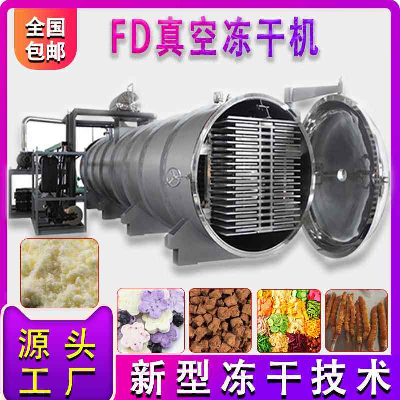 全自动苹果片杏干100平真空冻干机 大型50平商用FD低温冻干干燥机