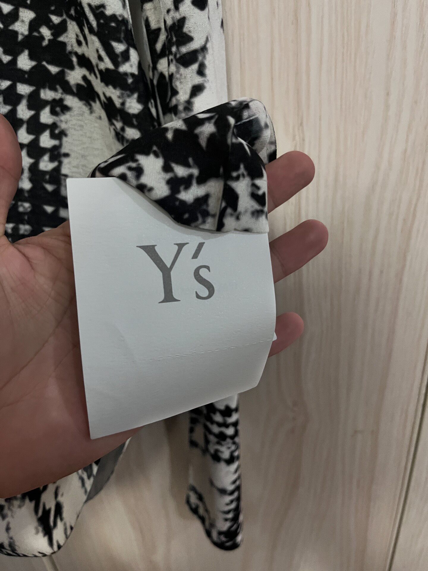 Yohji Yamamoto Checkered High Neck Top — detail