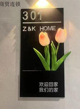 【友创】入户门牌定制 创意门牌号码牌刻字家用