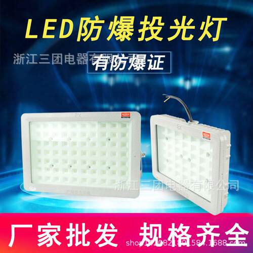LED防爆投光灯隧道加油站化学工厂隔爆圆形投光灯50w100W200W300W
