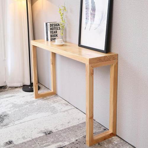 玄关桌子入户新中式实木玄关柜条案简约靠墙玄关台条几窄条桌供桌