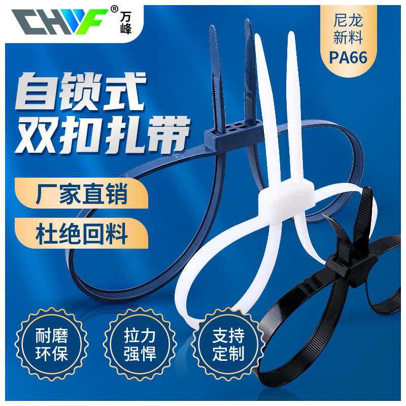 双孔双扣扎带扎带双头尼龙扎带自锁式13*500*700*900扎带12*700
