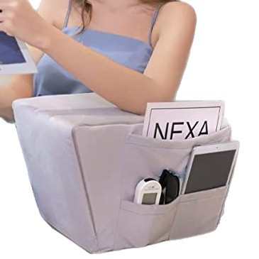 高密度海绵楔形枕头带口袋适合看电视阅读臂放松记忆泡沫阅读枕头