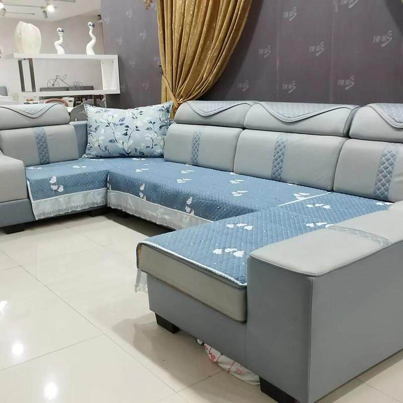 4米2u型客厅沙发坐垫套装组合 凹形拐角左右贵妃通用沙发防滑垫