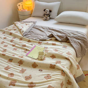 a类新疆棉花全棉夏凉被100纯棉可机洗水洗空调被单人夏天薄被子芯