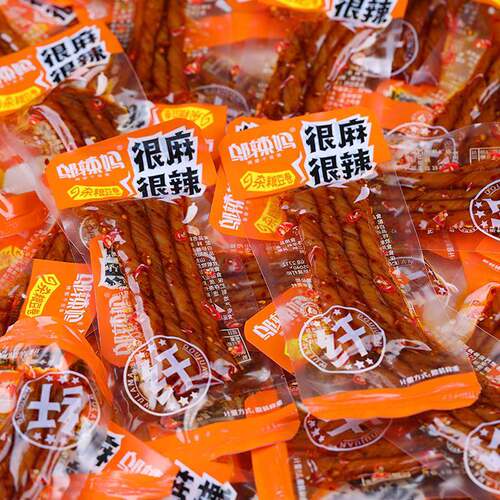 邬辣妈杂粮豆卷辣条网红麻辣豆干素食散装办公室解馋休闲小零食品