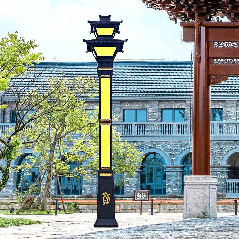 路灯新款户外大型4米钢材防水防锈LED寺庙公园庭院道路照明景观灯