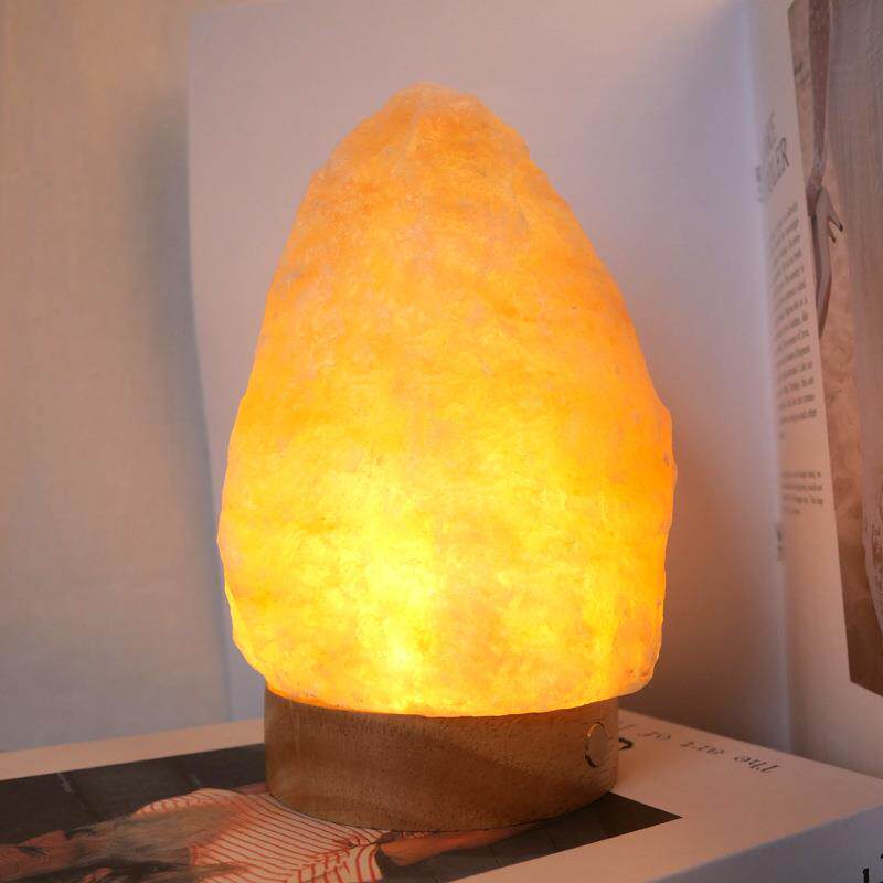 盐灯小夜灯喜马拉雅山矿盐灯充电台灯触开关水晶盐灯Salt Lamp