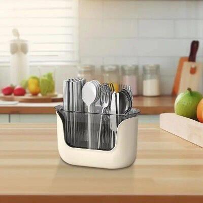 Kitchen Utensil Holder 3 Compartment Organizer Caddy Box