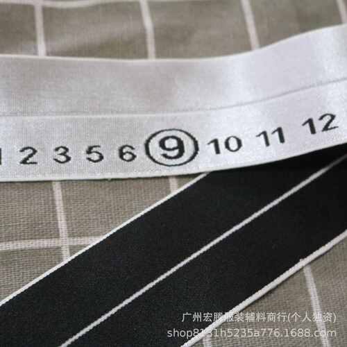 厂家现货4cm光丝光面电脑提花字母弹力裤头裙腰瑜伽带橡筋织带
