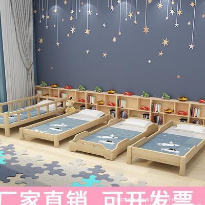 幼儿园床睡床早教托管班小SBH学宿舍午午休床儿生床松木童叠叠床