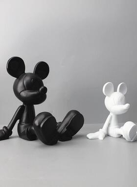 现代简约创意米老鼠树脂工艺品样板间家居客厅儿童房桌面米奇摆件