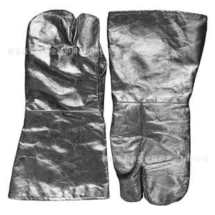 铝箔三指耐高温劳保隔热手套工业500-1000度防火防烫隔热阻燃现货
