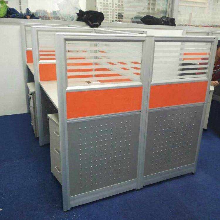 北京办公家具4人职员桌简约现代6人位办公桌椅屏风隔断工作位组合