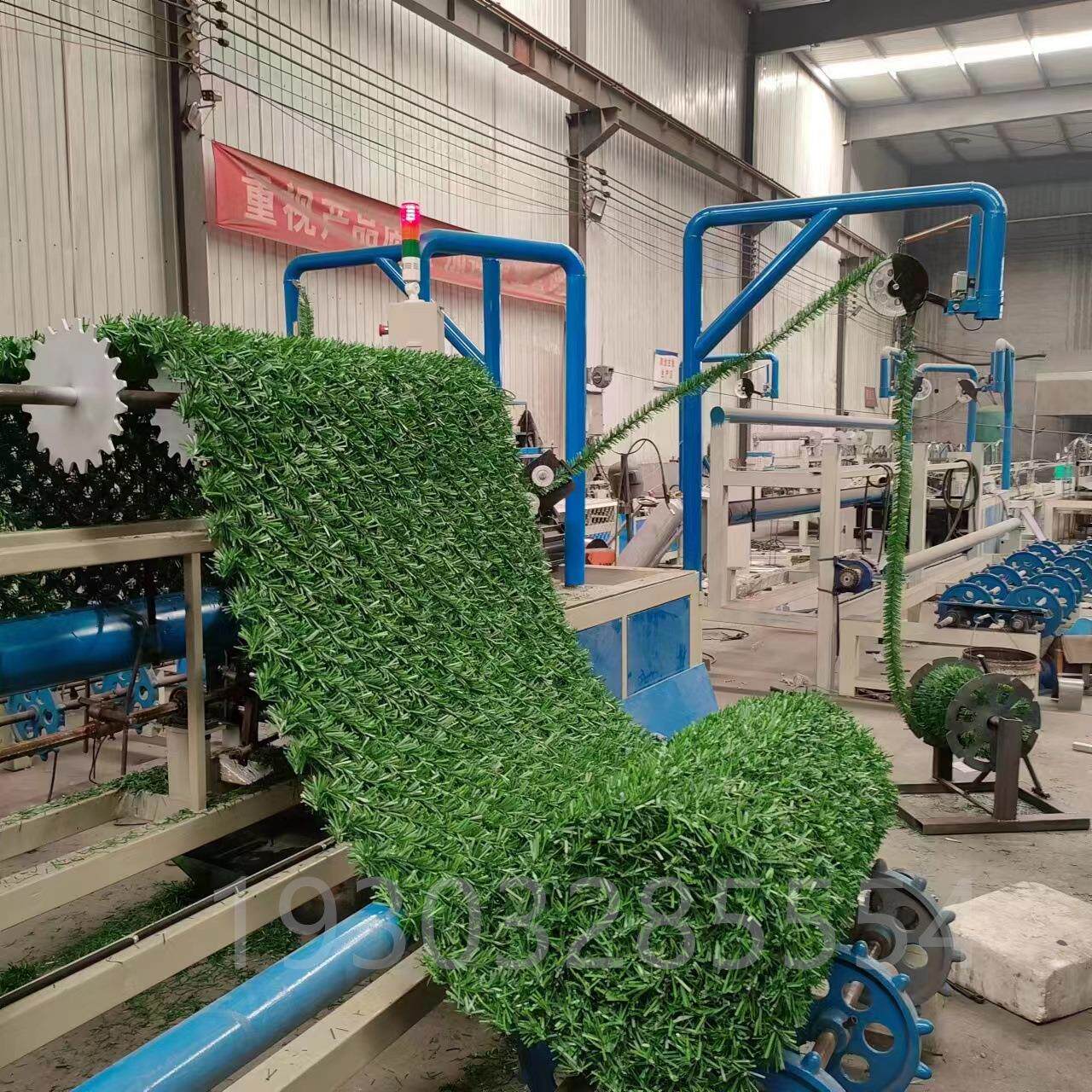 PLC草坪网机出口非洲草坪网机装饰网机