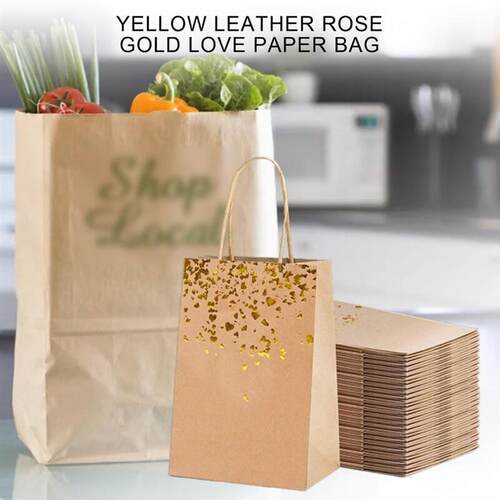 12pcs Kraft Paper Bags Snowman Christmas Gift Bags with Hand