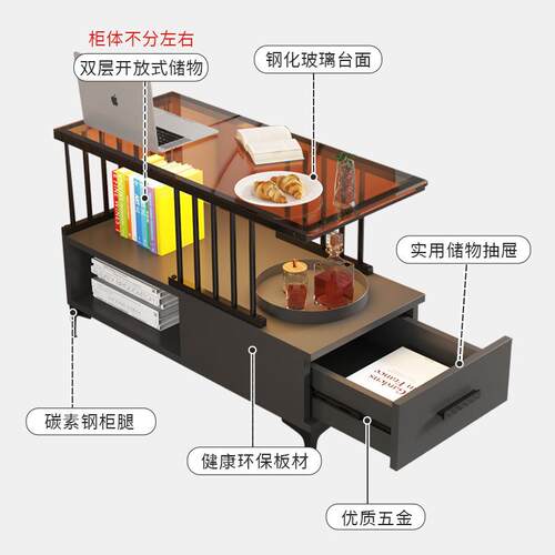 轻沙发边柜侧边柜231018客厅几桌夹柜缝置物角几简约现代储物奢小