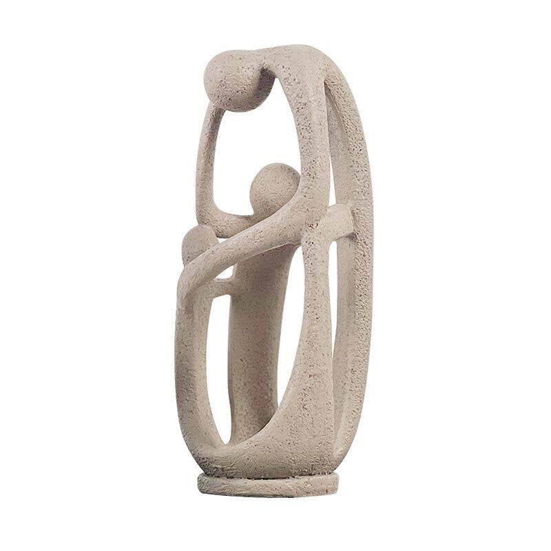 抽象拥抱人物创意雕塑现代简约样板间售楼处客厅民宿摆件